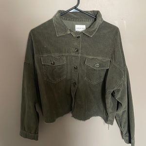 american eagle green corduroy jacket. size medium.